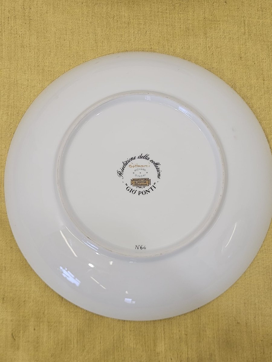 Élégante série de 4 assiettes Richard Ginori – Gio Ponti « Les Quatre Saisons »-photo-3