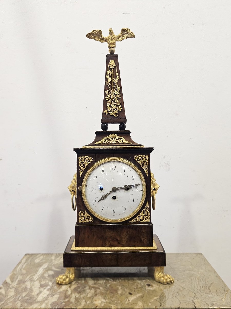 Pendule de table néoclassique autrichienne, début du XIXe siècle-photo-2