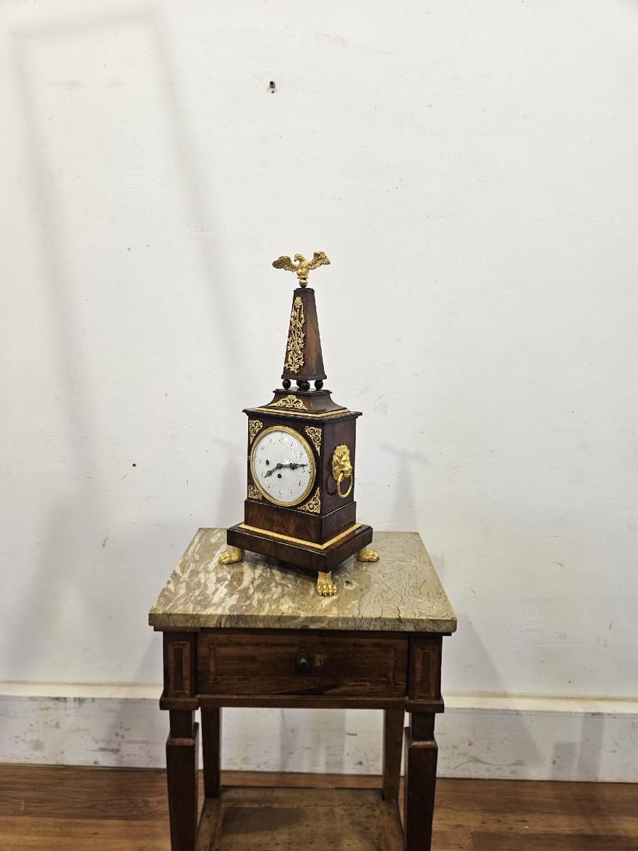 Pendule de table néoclassique autrichienne, début du XIXe siècle-photo-1