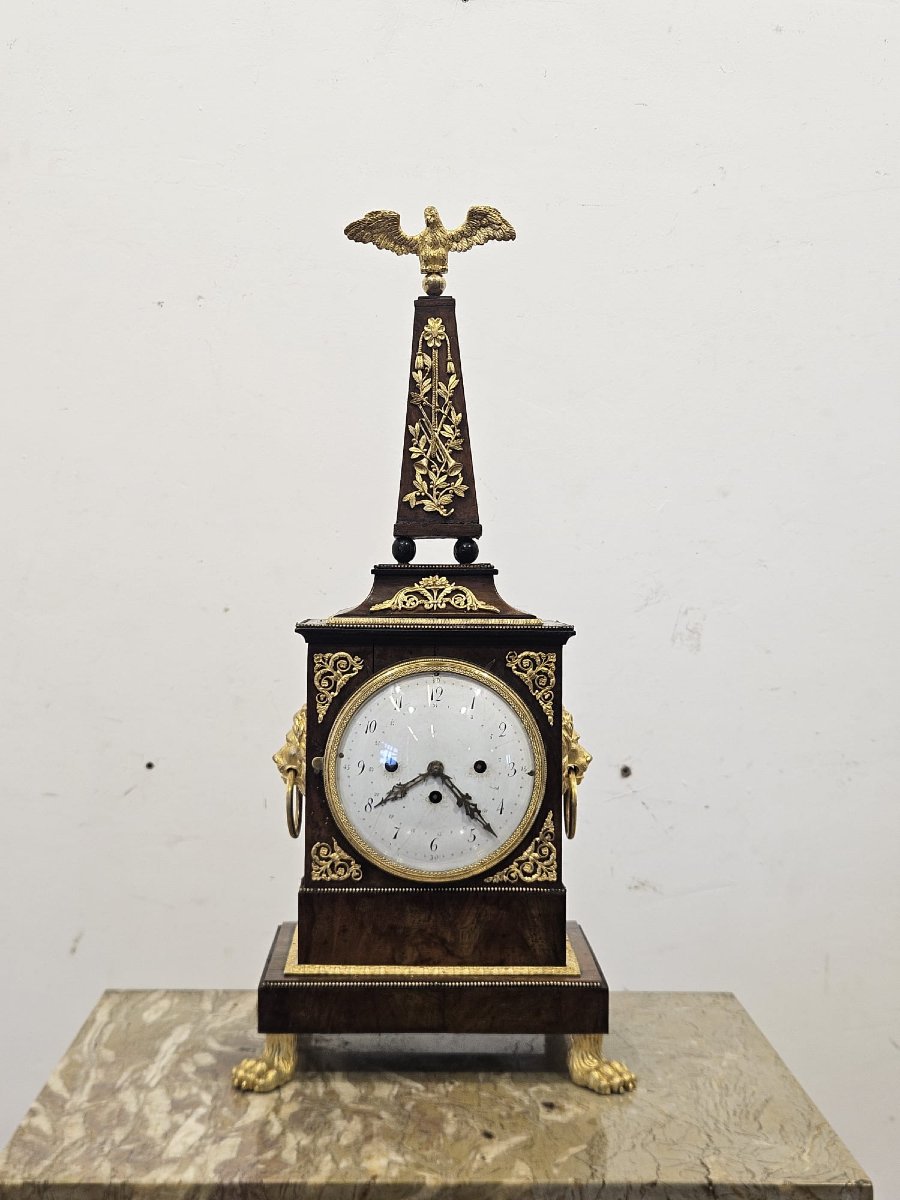 Pendule de table néoclassique autrichienne, début du XIXe siècle-photo-5