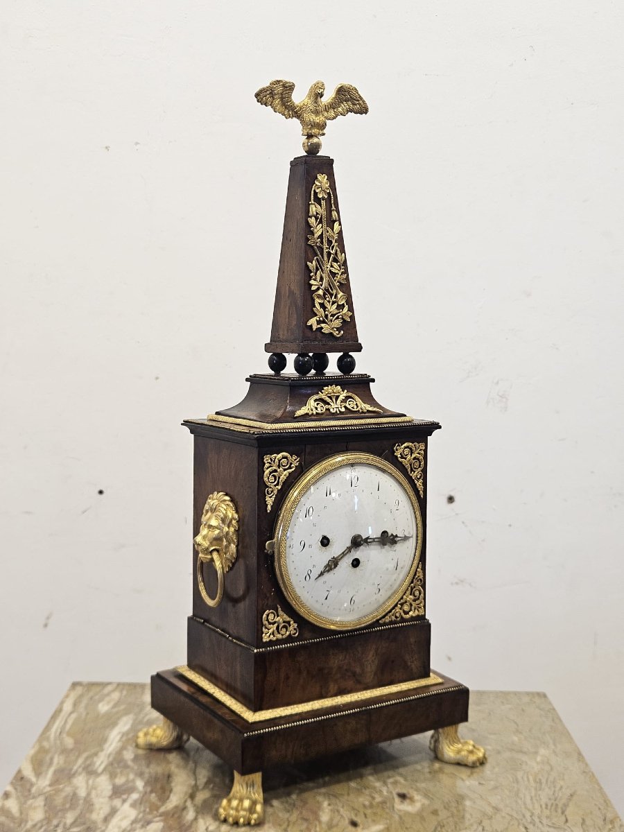 Pendule de table néoclassique autrichienne, début du XIXe siècle-photo-7
