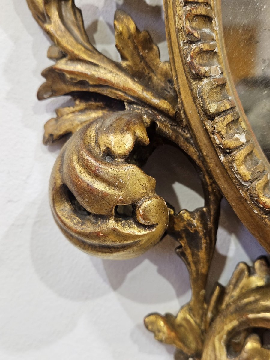 Gilded Roman Mirror With A Scuff Mark – 18th Century-photo-6