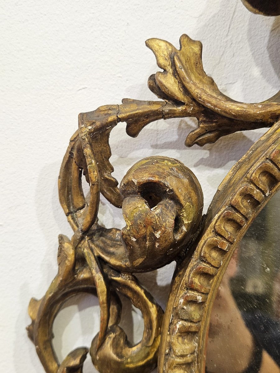 Gilded Roman Mirror With A Scuff Mark – 18th Century-photo-7