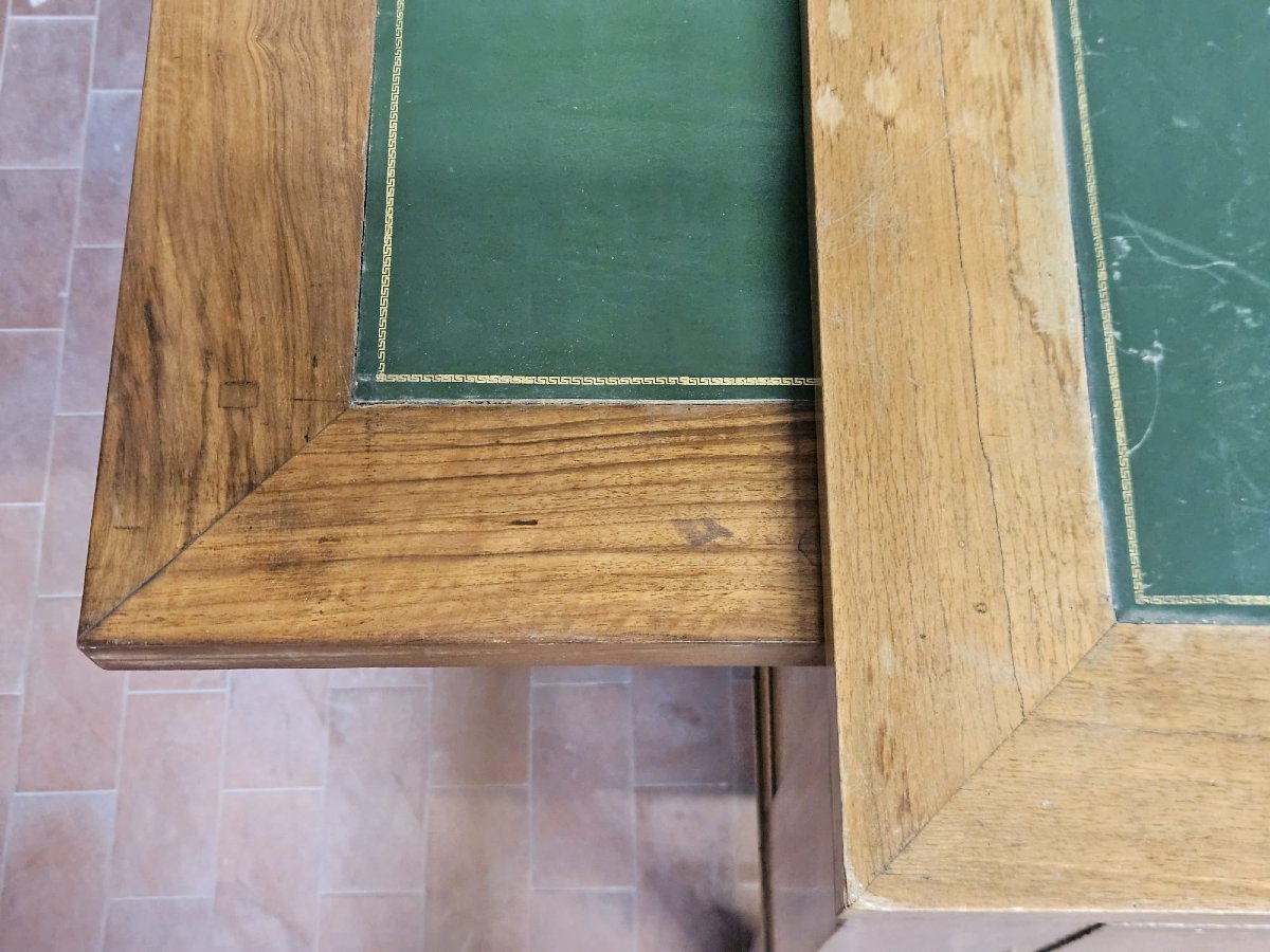 Bureau Empire en noyer de milieu de pièce – Début du XIXe siècle-photo-2