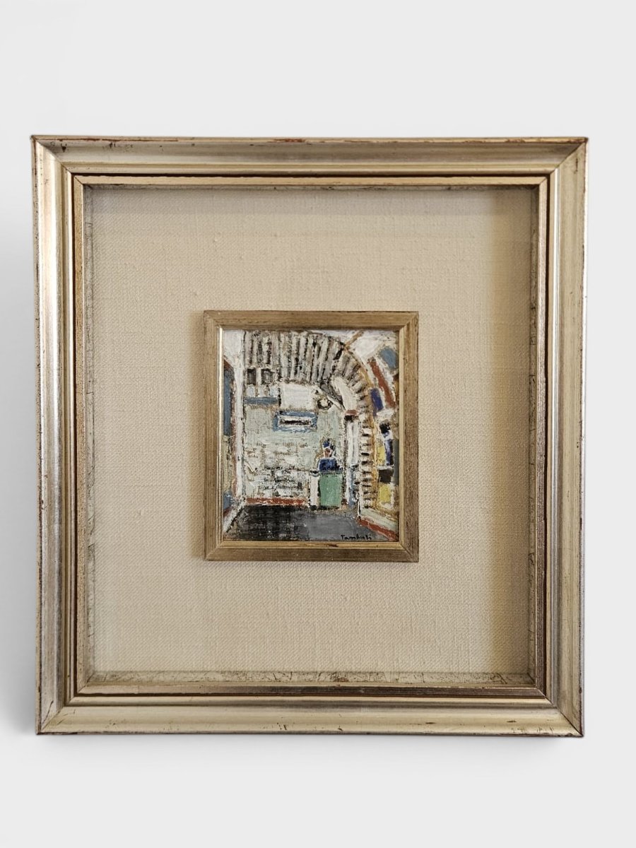 Orfeo Tamburi (1910-1994) – Intérieur avec personnage, 1982