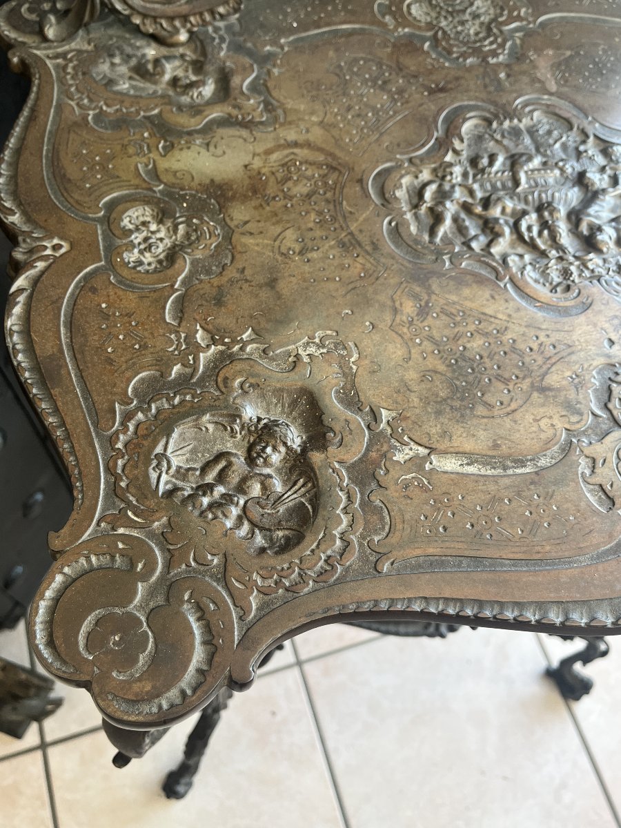 Cast-iron Dressing Table With Mirror - Second Half Of The 19th Century-photo-3