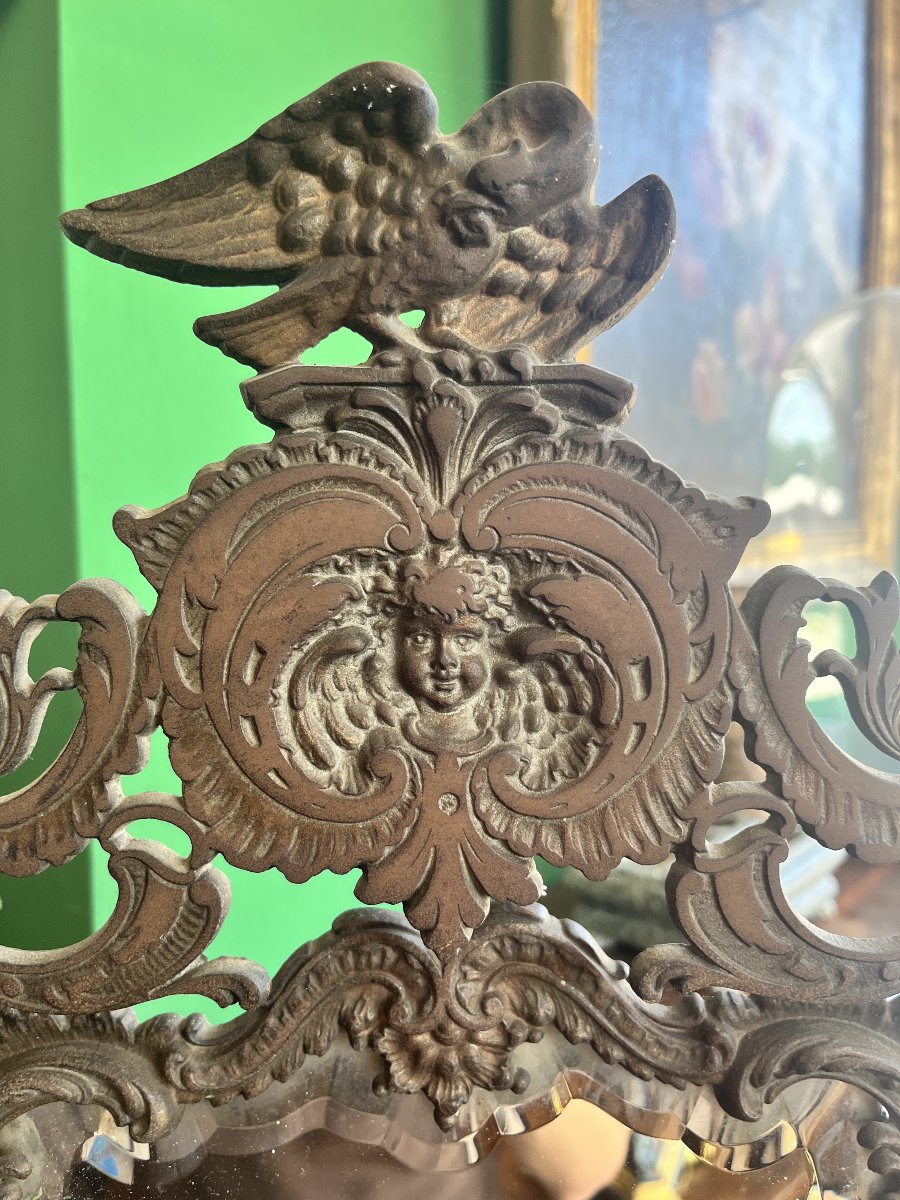 Cast-iron Dressing Table With Mirror - Second Half Of The 19th Century-photo-6