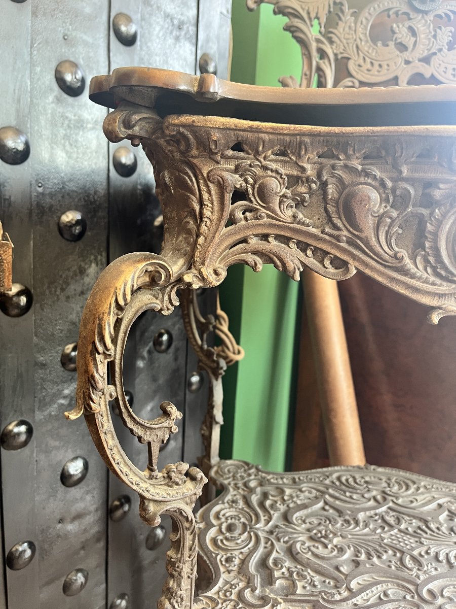 Cast-iron Dressing Table With Mirror - Second Half Of The 19th Century-photo-7