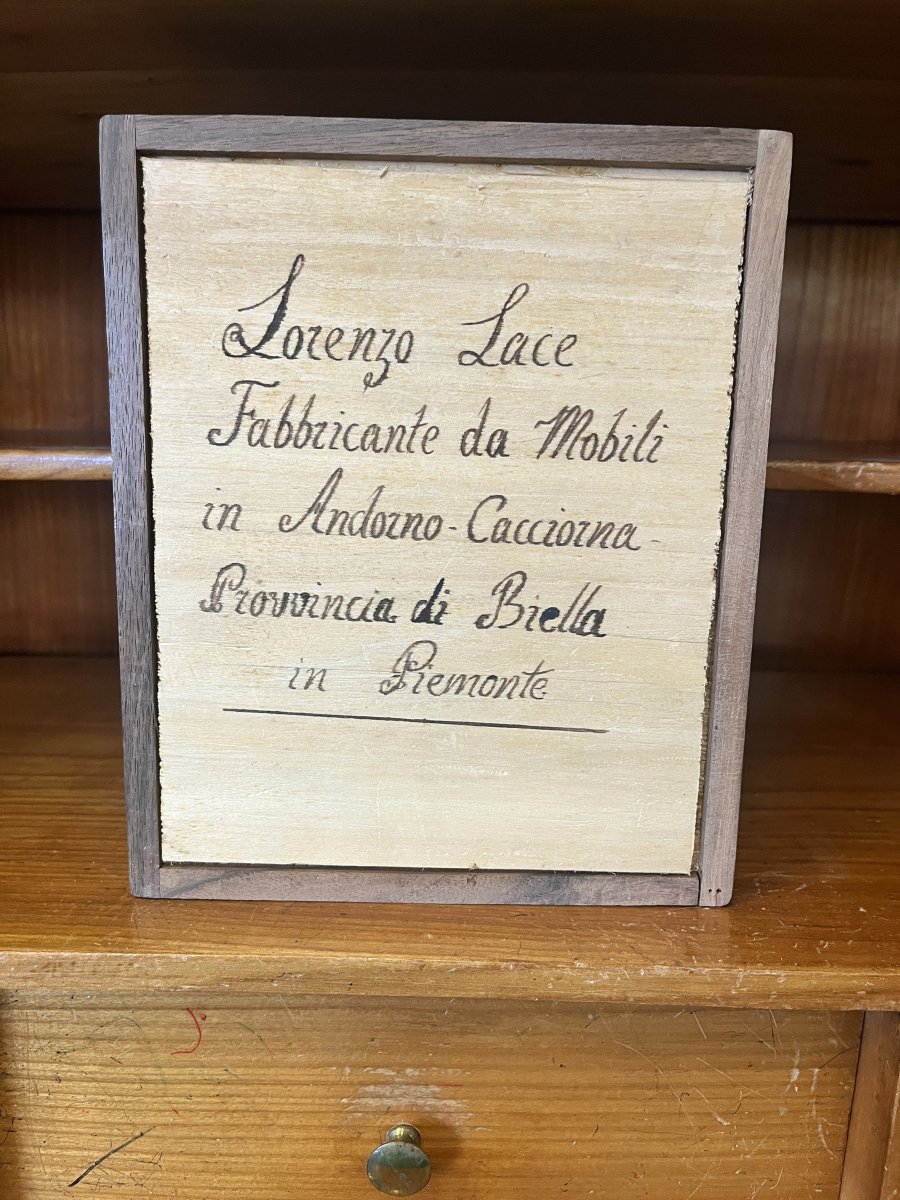Secrétaire piémontais en noyer plaqué – Biella, XIXe siècle-photo-4