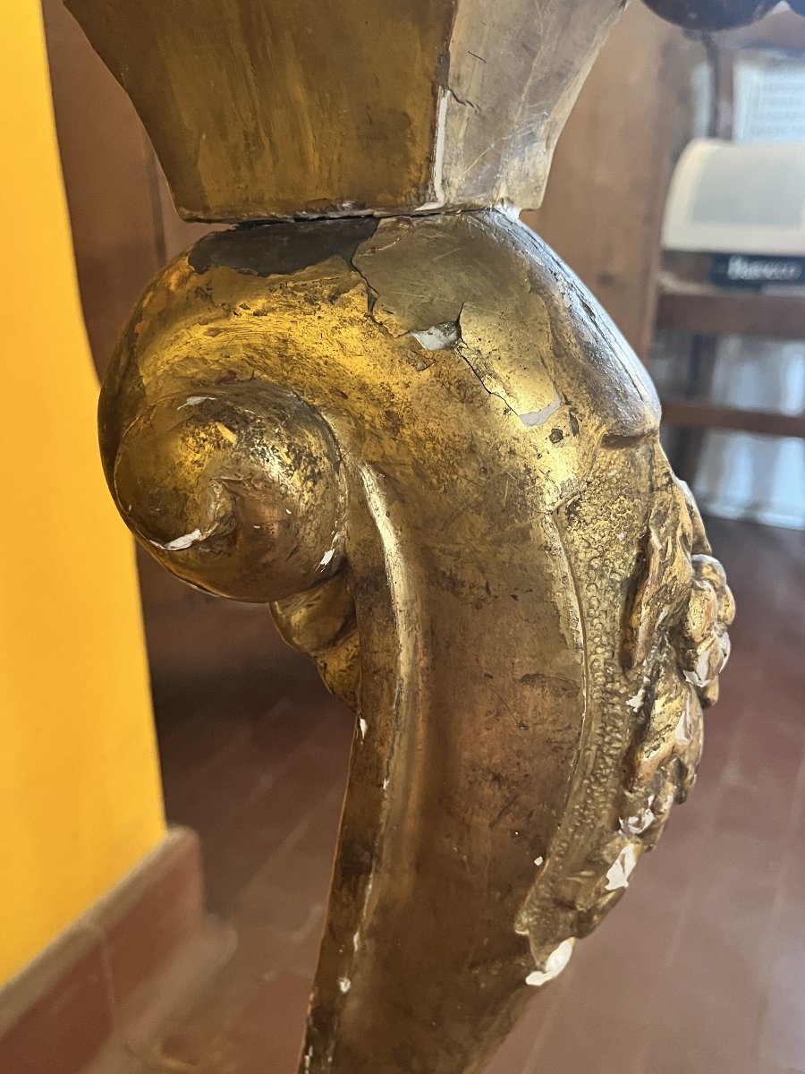 Petite console dorée sculptée – XIXe siècle-photo-2