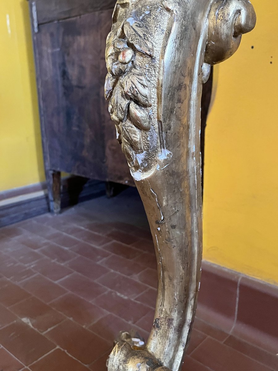 Petite console dorée sculptée – XIXe siècle-photo-3