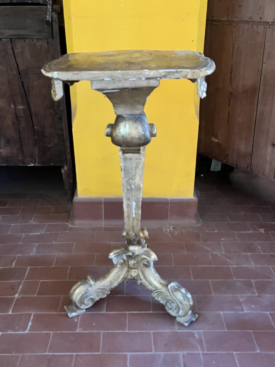 Petite console dorée sculptée – XIXe siècle-photo-2