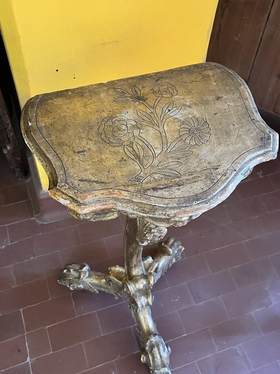 Petite console dorée sculptée – XIXe siècle-photo-4