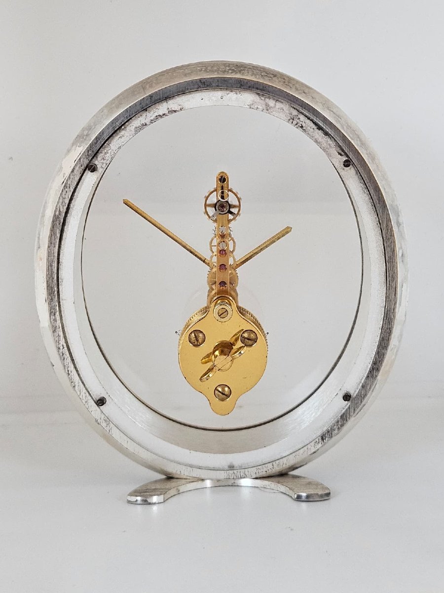 Jaeger-lecoultre Table Clock With Visible Mechanical Movement – 20th Century-photo-4
