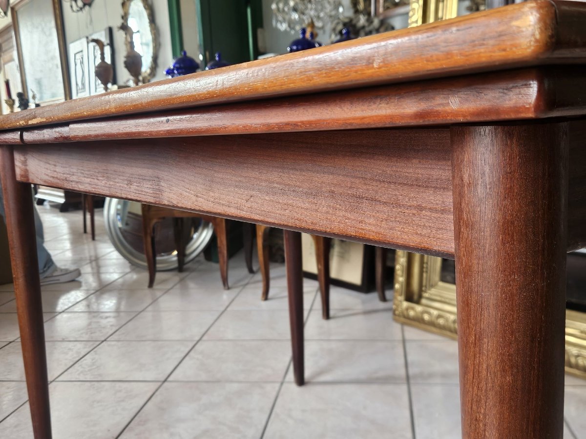Danish Extendable Teak Dining Table – 1960s-photo-2