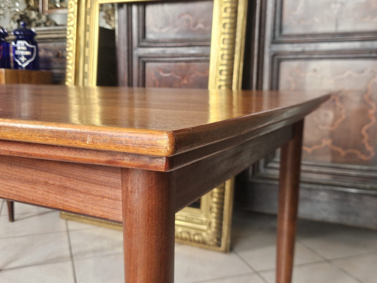 Danish Extendable Teak Dining Table – 1960s-photo-2