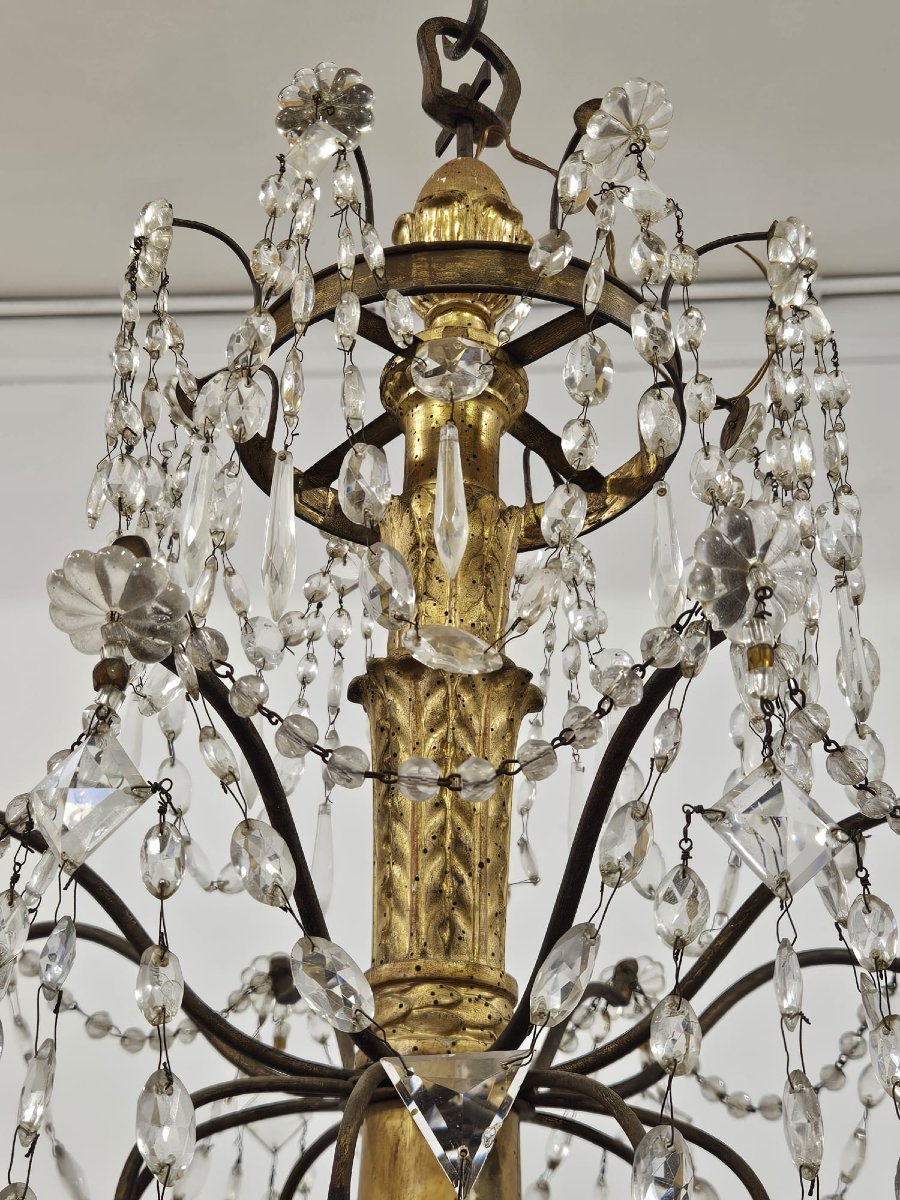 Chandelier Of Genoese Origin. — Late 18th Century.-photo-2