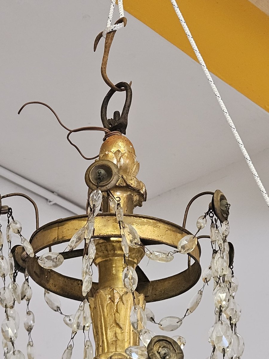 Lustre d'origine génoise à 6 lumières – Fin du XVIIIe siècle-photo-2