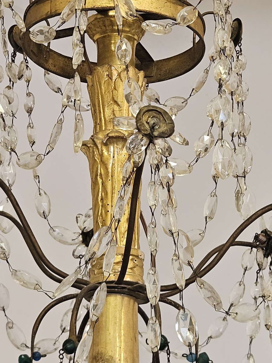 Lustre d'origine génoise à 6 lumières – Fin du XVIIIe siècle-photo-4