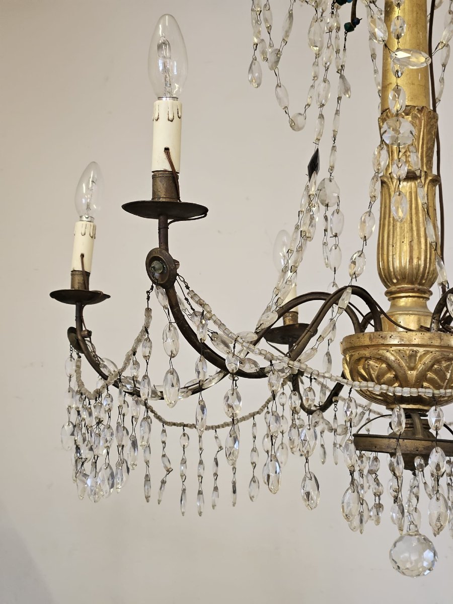 Lustre d'origine génoise à 6 lumières – Fin du XVIIIe siècle-photo-5