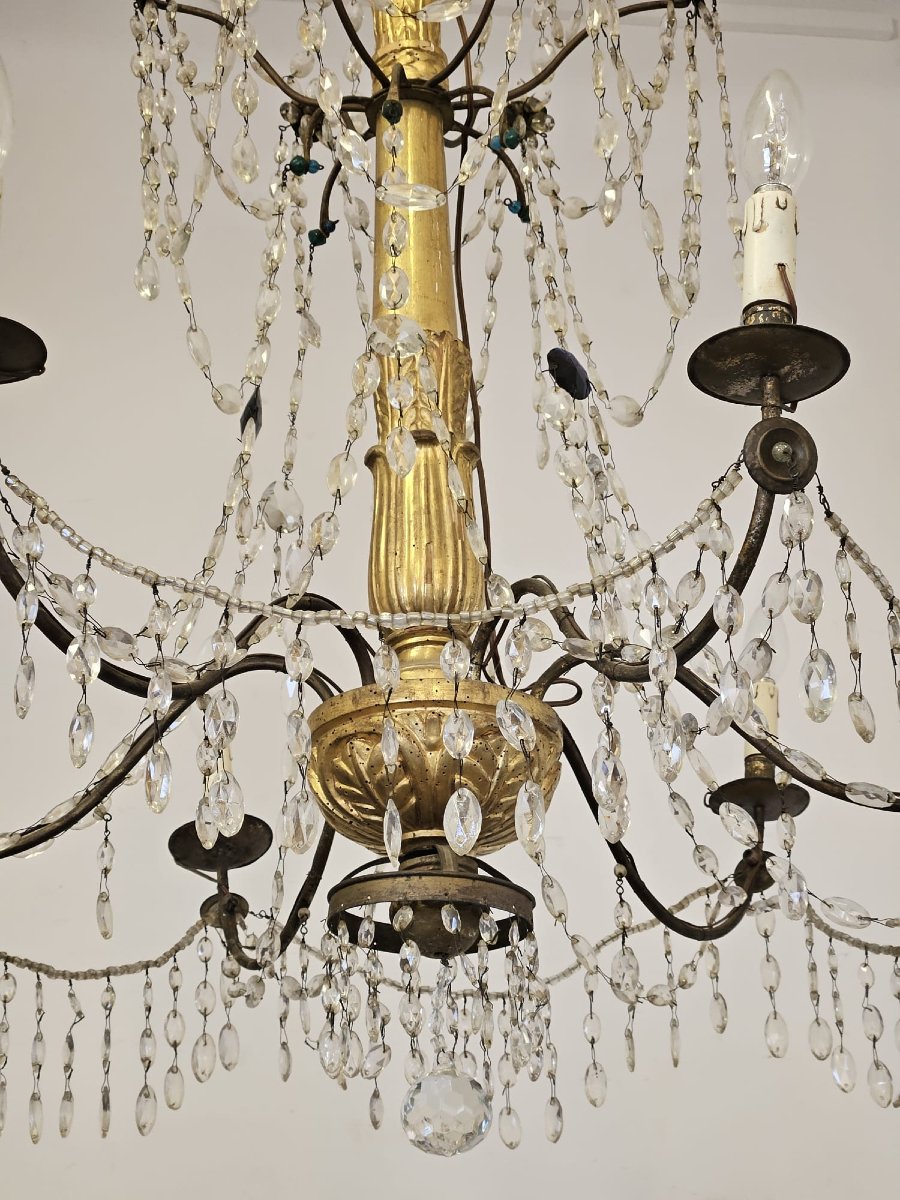 Lustre d'origine génoise à 6 lumières – Fin du XVIIIe siècle-photo-6