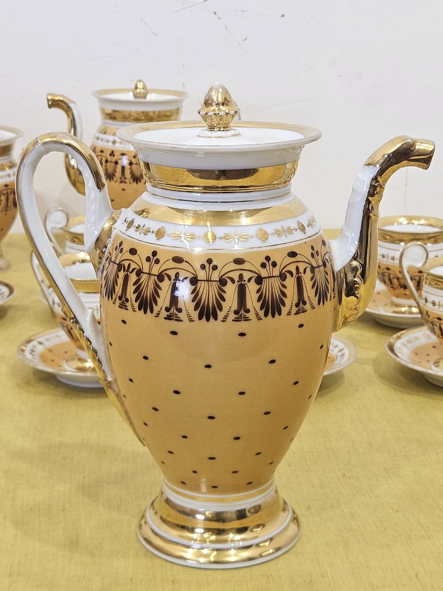 Service à café en porcelaine Empire – XIXe siècle-photo-3