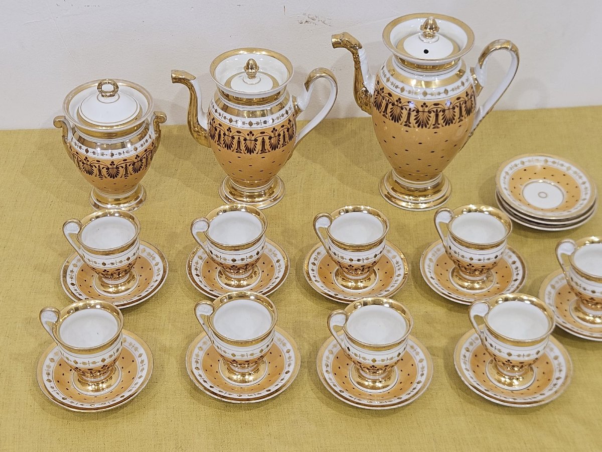 Service à café en porcelaine Empire – XIXe siècle-photo-4