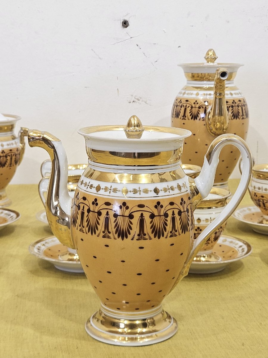 Service à café en porcelaine Empire – XIXe siècle-photo-7