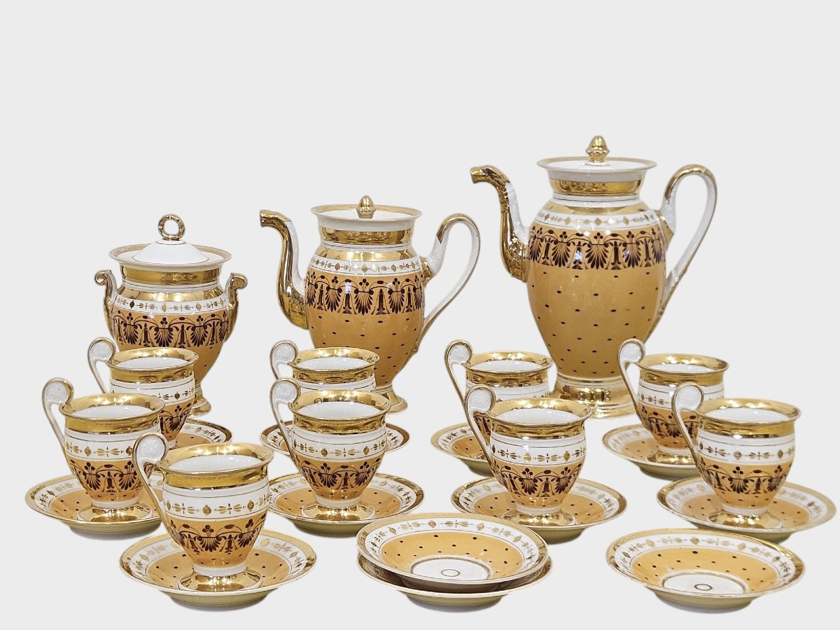 Service à café en porcelaine Empire – XIXe siècle
