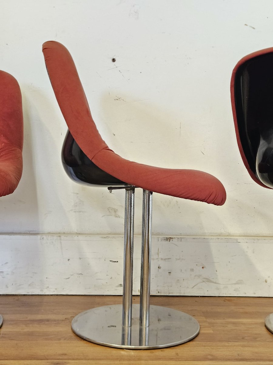 Ensemble table et 4 chaises design – Années 1970-photo-7