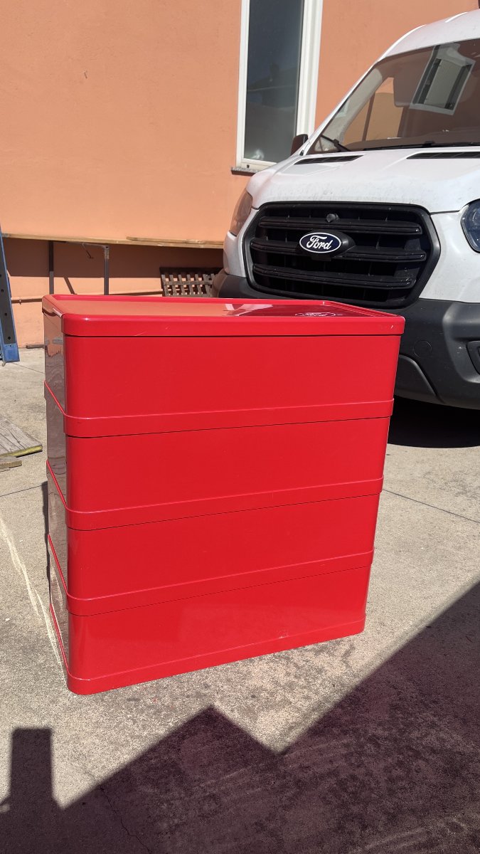 Original Vintage Kartell Chest Of Drawers, Designed By Olaf Von Bohr, 1970s-photo-3
