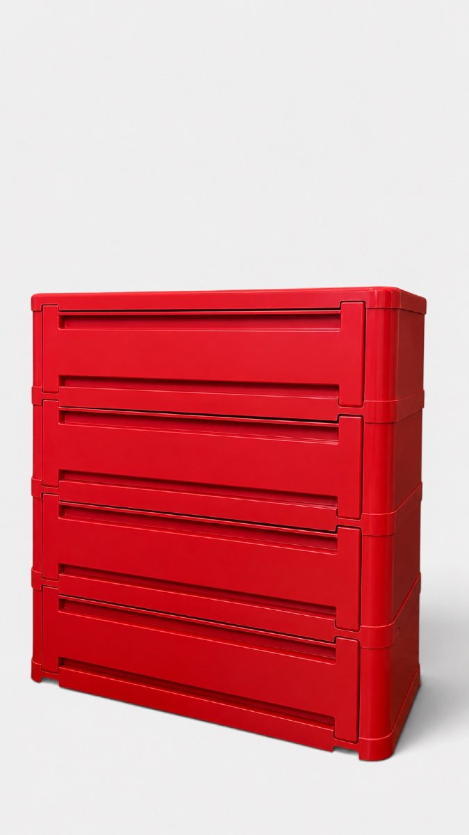 Original Vintage Kartell Chest Of Drawers, Designed By Olaf Von Bohr, 1970s