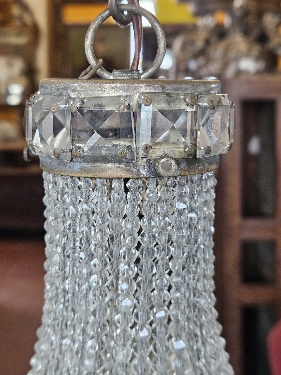 Lustre en cristal de style Empire – Années 1940 – H. env. 36 cm-photo-2