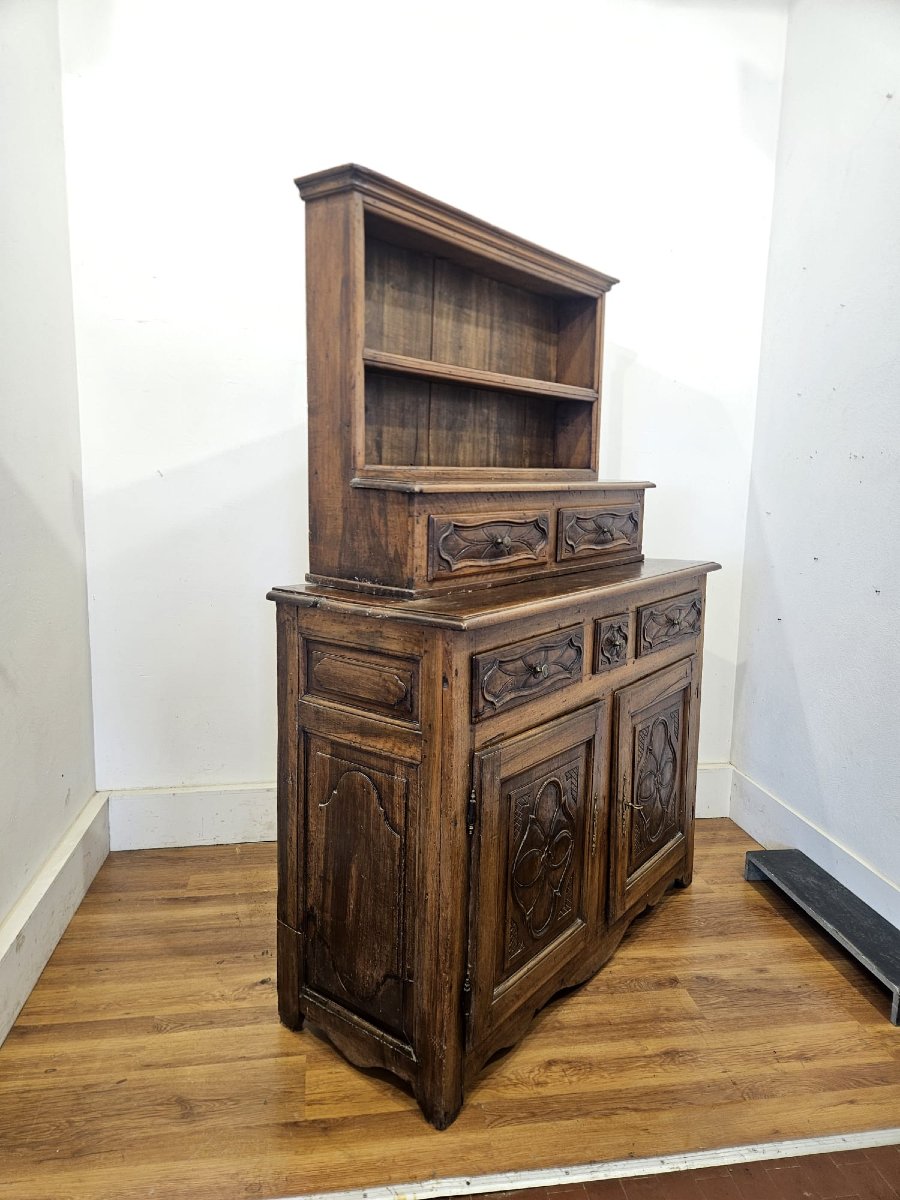 Buffet vaisselier piémontais en noyer – Début du XIXe siècle-photo-3