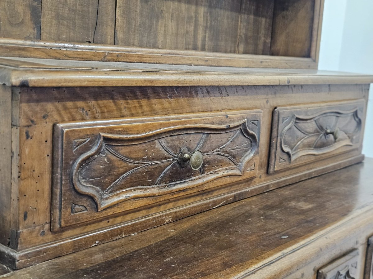 Buffet vaisselier piémontais en noyer – Début du XIXe siècle-photo-4