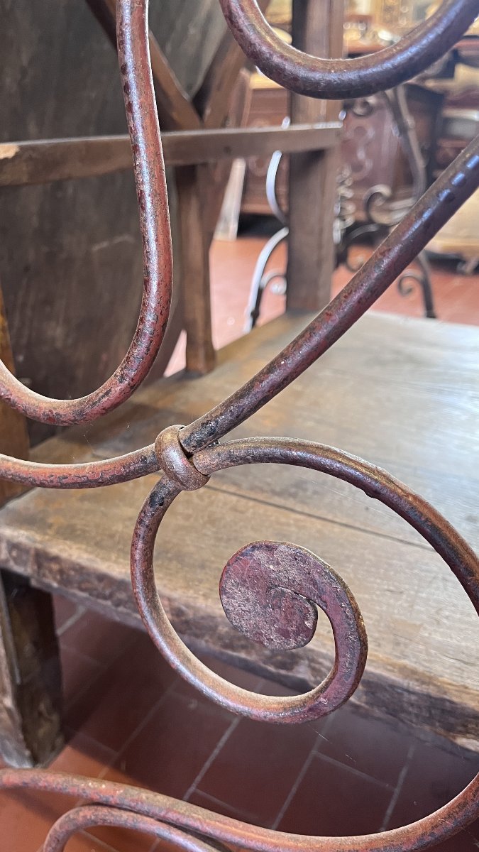 Lacquered And Gilded Wrought-iron Headboard – 19th Century-photo-4