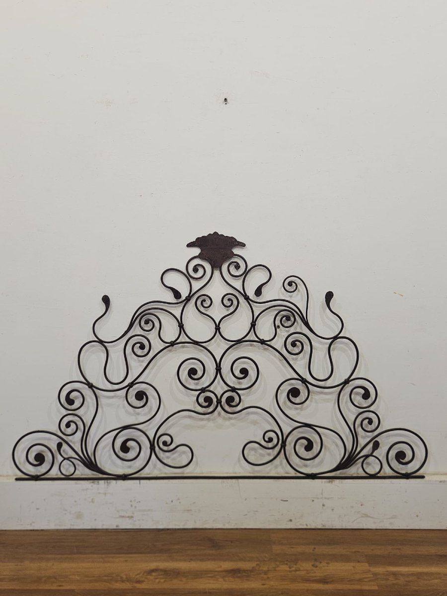Lacquered And Gilded Wrought-iron Headboard – 19th Century-photo-1