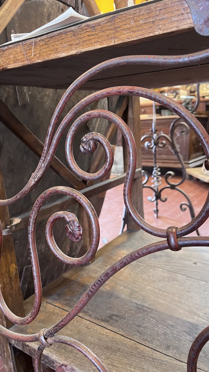 Lacquered And Gilded Wrought-iron Headboard – 19th Century-photo-2