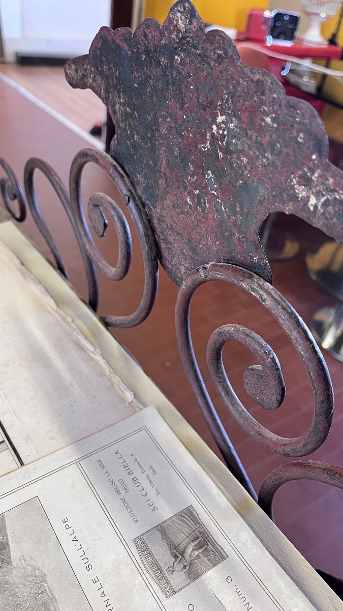 Lacquered And Gilded Wrought-iron Headboard – 19th Century-photo-3