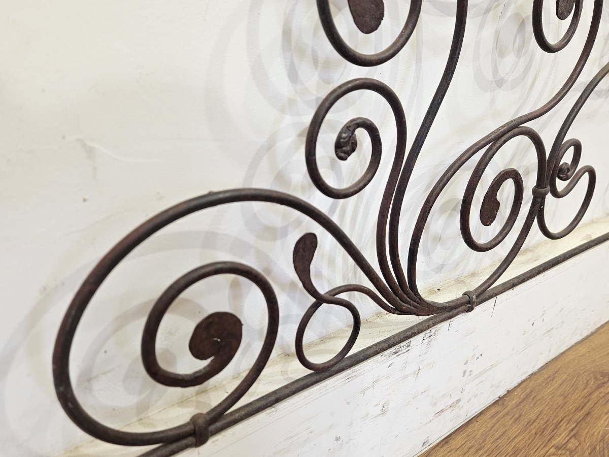 Lacquered And Gilded Wrought-iron Headboard – 19th Century-photo-5