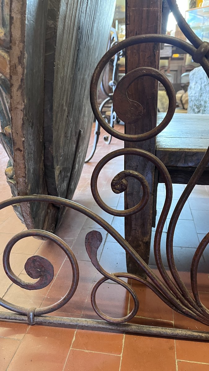 Lacquered And Gilded Wrought-iron Headboard – 19th Century-photo-6