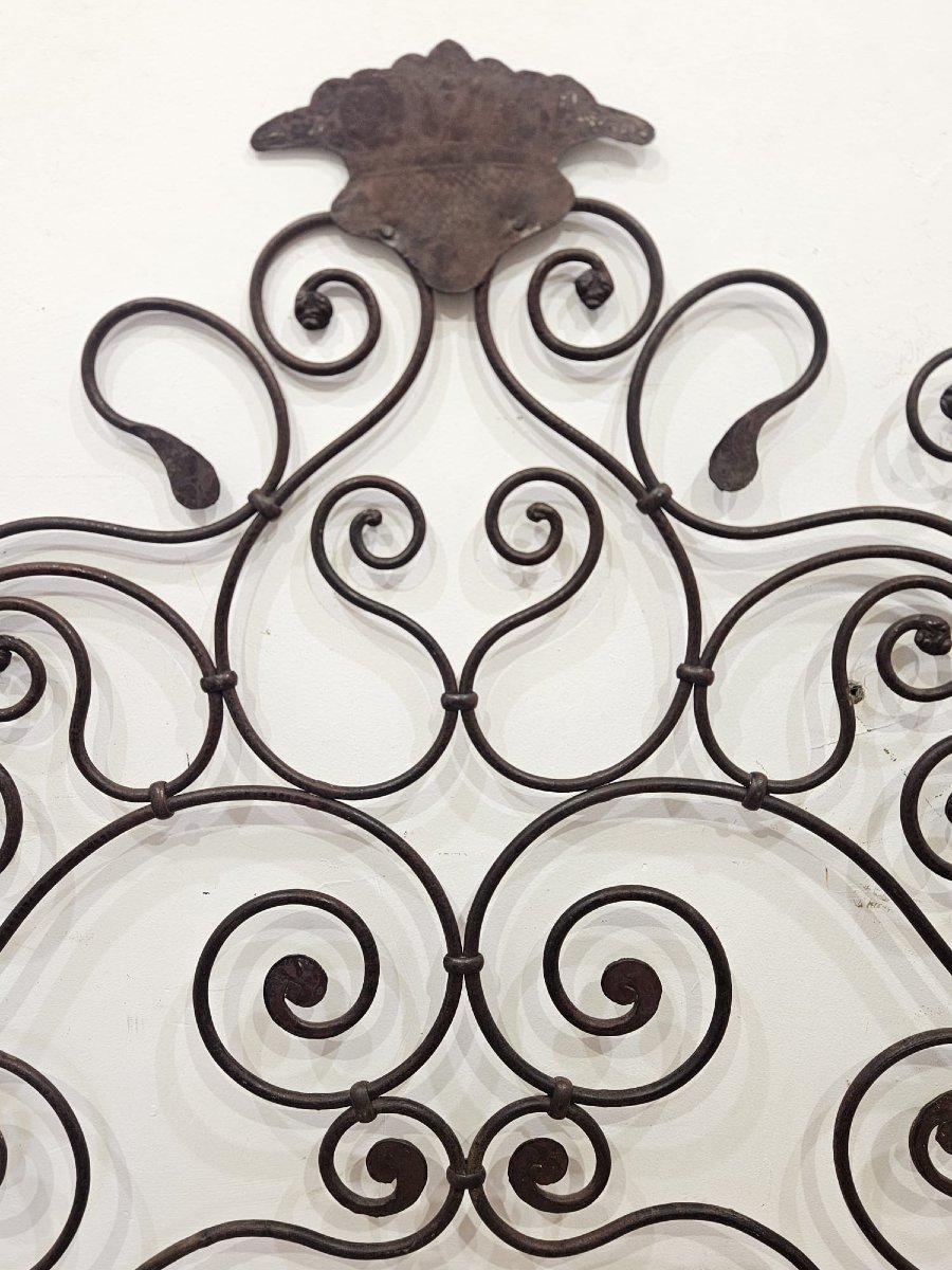 Lacquered And Gilded Wrought-iron Headboard – 19th Century-photo-7
