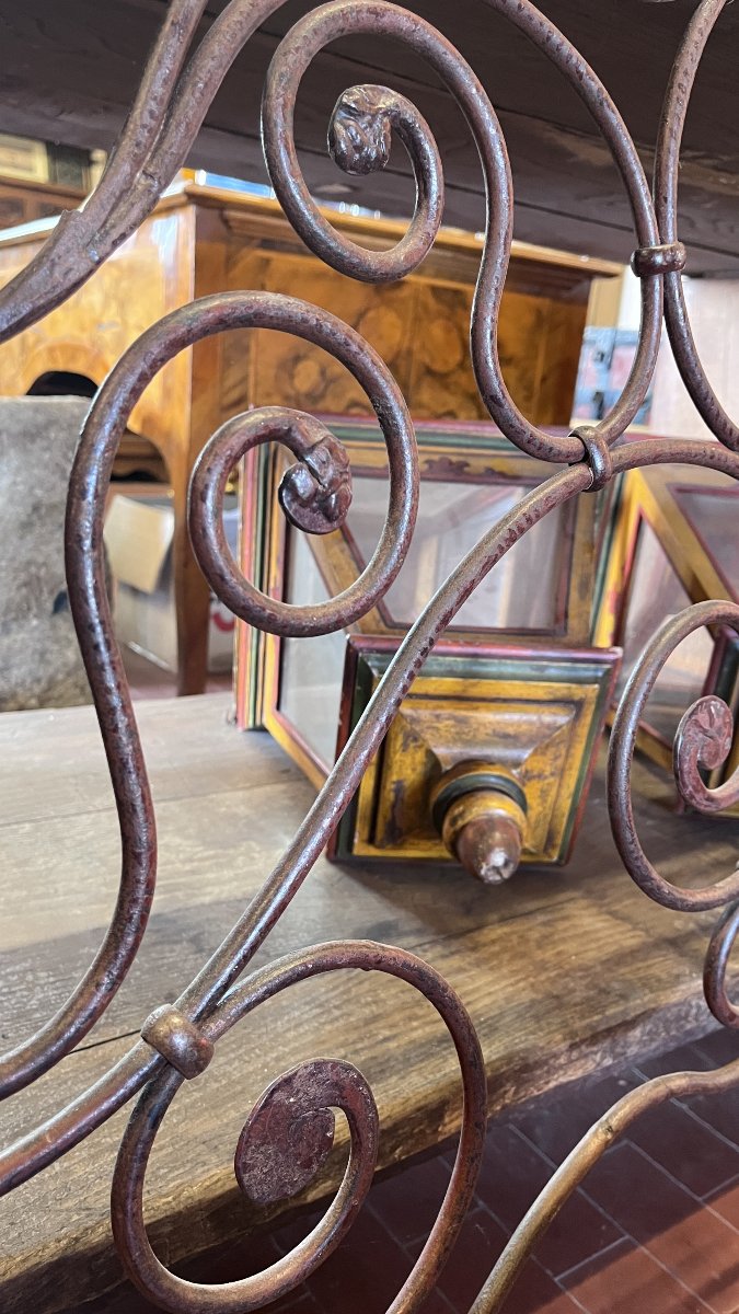 Lacquered And Gilded Wrought-iron Headboard – 19th Century-photo-8