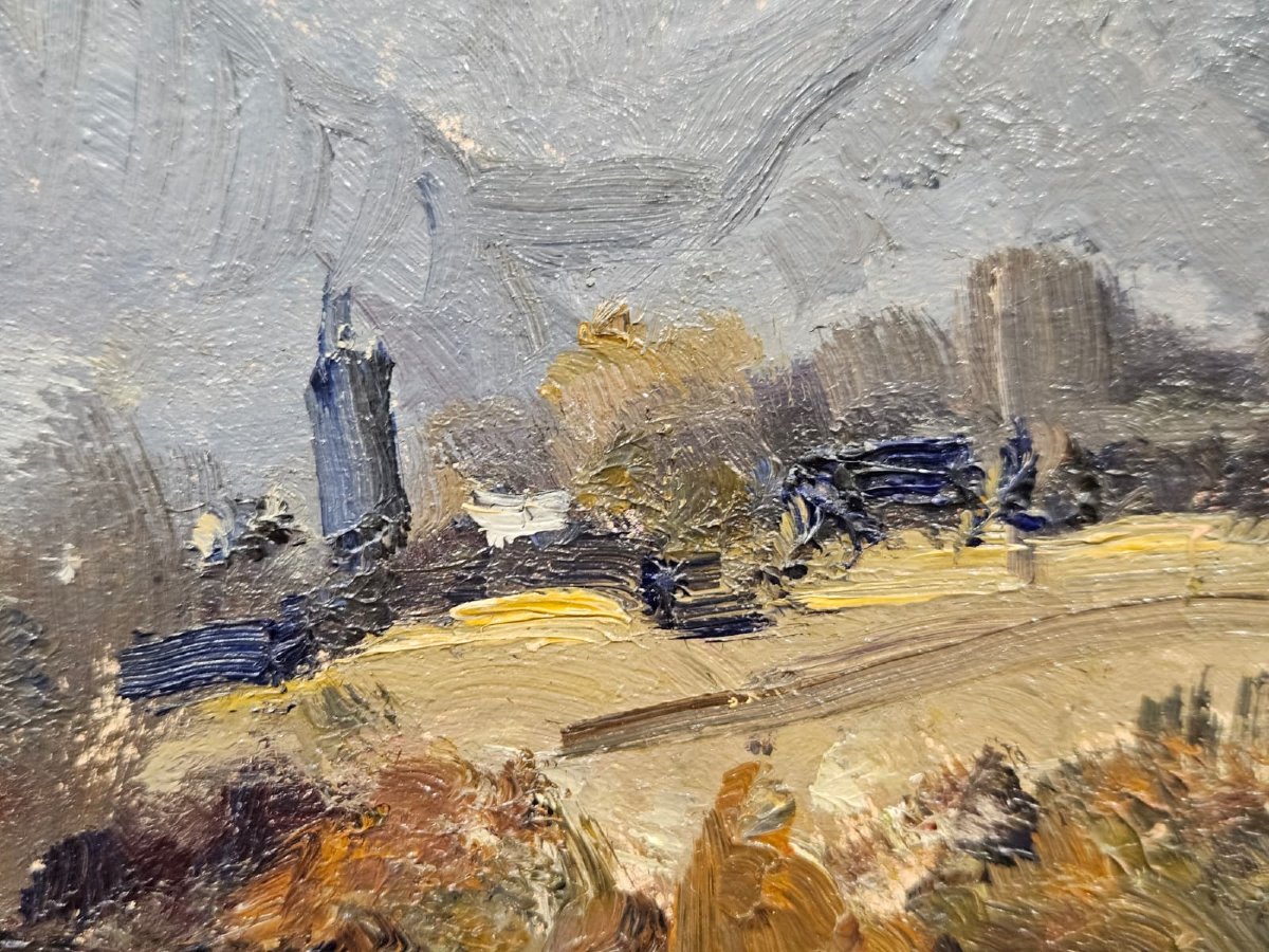 Carlo Musso (1907–1968) – Mountain Landscape – Oil On Panel-photo-4