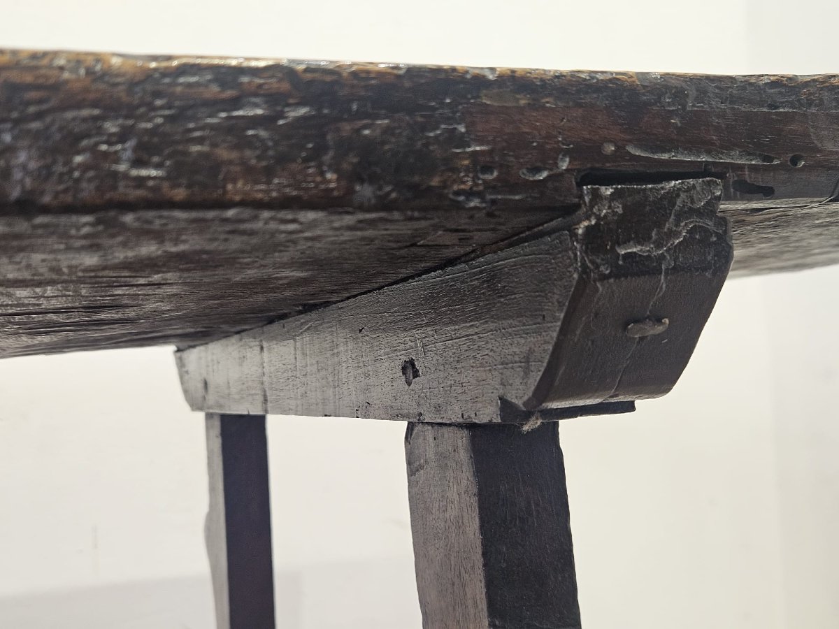Table de réfectoire piémontaise en noyer – Fin du XVIIe siècle-photo-4
