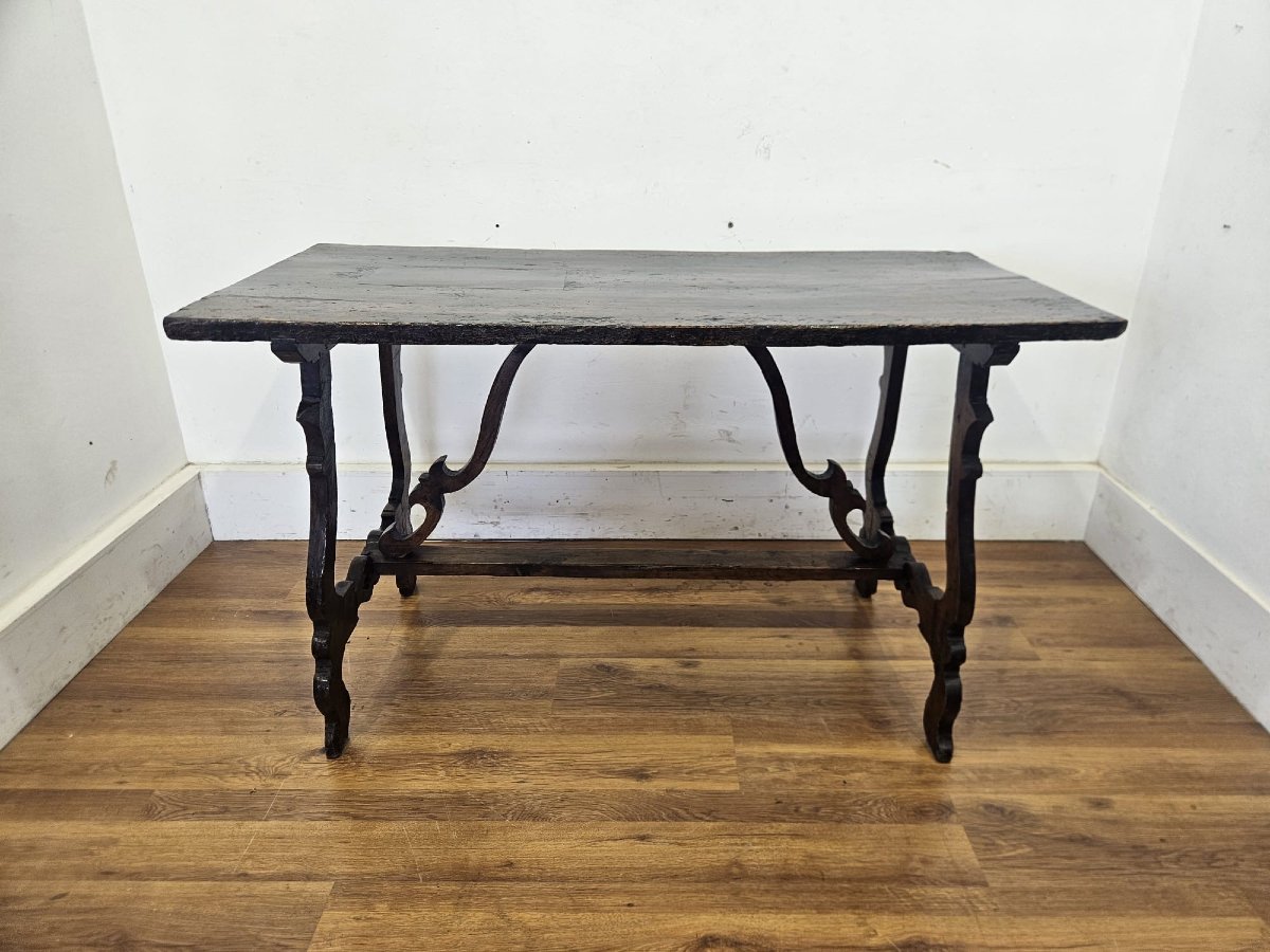 Table de réfectoire piémontaise en noyer – Fin du XVIIe siècle-photo-1