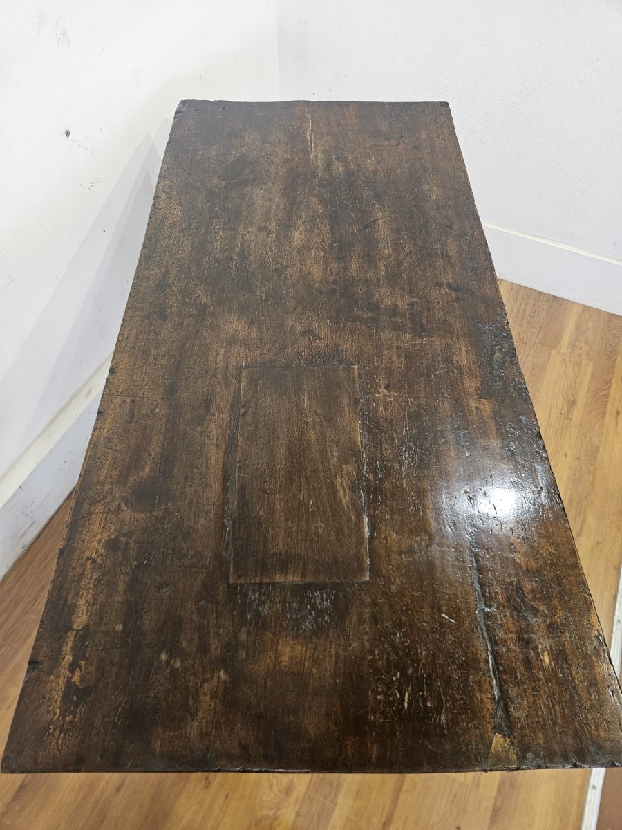 Table de réfectoire piémontaise en noyer – Fin du XVIIe siècle-photo-8