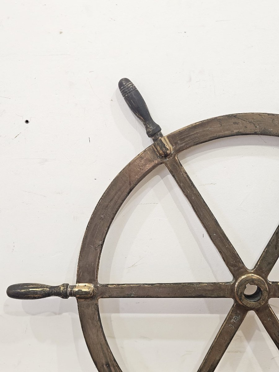 Gouvernail de navire en bronze et laiton – Seconde Guerre mondiale – type Liberty Ship-photo-3