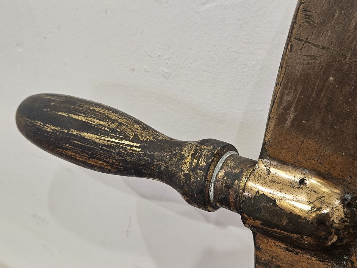 Gouvernail de navire en bronze et laiton – Seconde Guerre mondiale – type Liberty Ship-photo-1