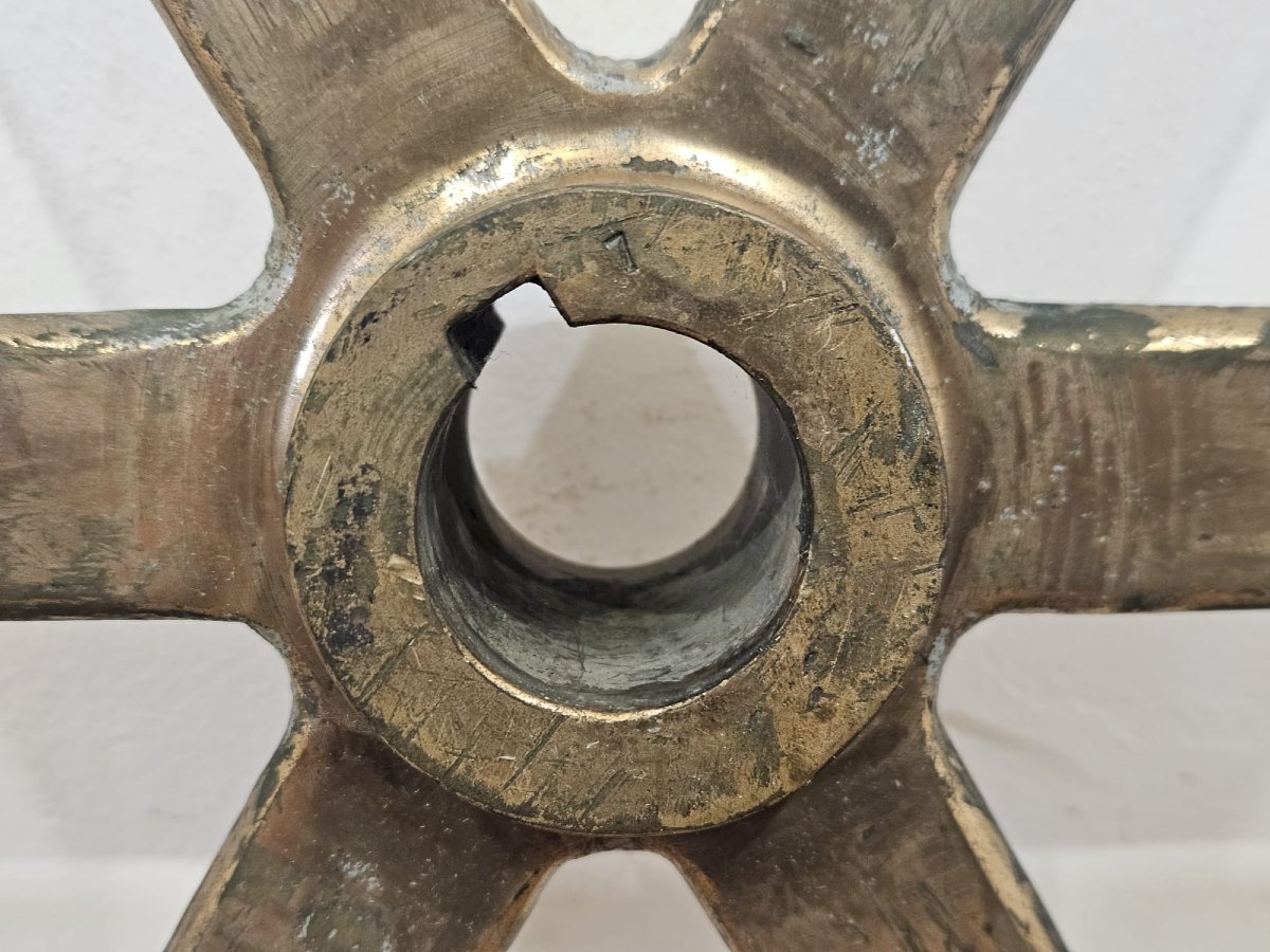 Gouvernail de navire en bronze et laiton – Seconde Guerre mondiale – type Liberty Ship-photo-2